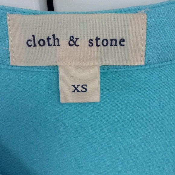 Cloth and Stone Aqua color tunic xs - Picture 2 of 4